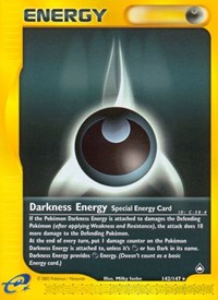 Darkness Energy 142/147 Aquapolis Reverse Holo Pokémon card