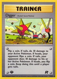 Digger (Rocket's Secret Machine) 75/82 Team Rocket 1st Edition Pokémon card