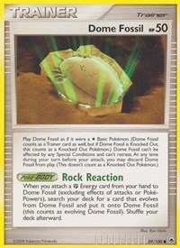 Dome Fossil 89/100 Majestic Dawn Pokémon card
