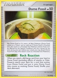 Dome Fossil 92/99 Arceus Reverse Holo Pokémon card