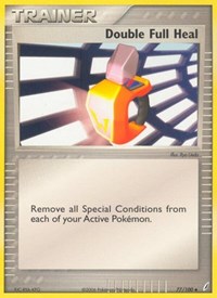 Double Full Heal 77/100 EX Crystal Guardians Reverse Holo Pokémon card