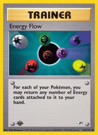 Energy Flow 122/132 Gym Heroes 1st Edition Pokémon card