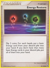 Energy Restore 81/100 Majestic Dawn Reverse Holo Pokémon card