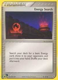 Energy Search 90/109 EX Ruby and Sapphire Reverse Holo Pokémon card