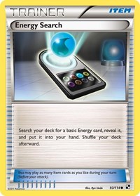 Energy Search 93/114 Black and White Reverse Holo Pokémon card
