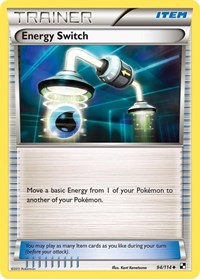 Energy Switch 94/114 Black and White Reverse Holo Pokémon card