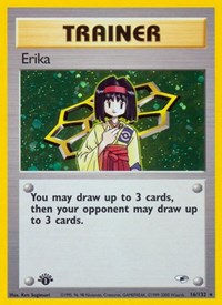 Erika 016/132 Gym Heroes 1st Edition Pokémon card
