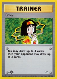 Erika 100/132 Gym Heroes 1st Edition Pokémon card