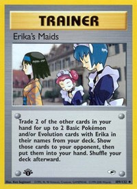 Erika's Maids 109/132 Gym Heroes 1st Edition Pokémon card