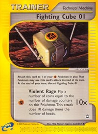 Fighting Cube 01 121/147 Aquapolis Reverse Holo Pokémon card