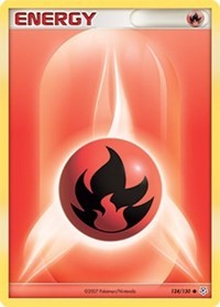Fire Energy 124/130 Diamond and Pearl Pokémon card
