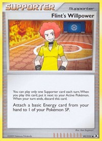 Flint's Willpower 91/111 Rising Rivals Reverse Holo Pokémon card