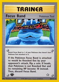 Focus Band 086/111 Neo Genesis 1st Edition Pokémon card