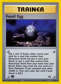 Fossil Egg 72/75 Neo Discovery 1st Edition Pokémon card