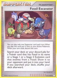 Fossil Excavator 111/123 Mysterious Treasures Reverse Holo Pokémon card