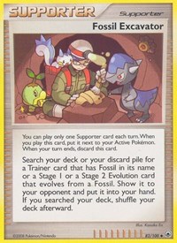 Fossil Excavator 82/100 Majestic Dawn Reverse Holo Pokémon card