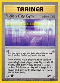 Fuchsia City Gym 114/132 Gym Challenge 1st Edition Pokémon card