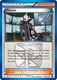 Ghetsis (Team Plasma) 101/116 Plasma Freeze Reverse Holo Pokémon card