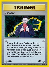 Giovanni 018/132 Gym Challenge 1st Edition Pokémon card