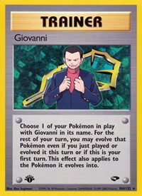 Giovanni 104/132 Gym Challenge 1st Edition Pokémon card