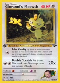 Giovanni's Meowth 043/132 · 1st Edition