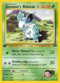 Giovanni's Nidoran F 075/132 · 1st Edition