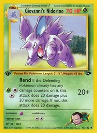 Giovanni's Nidorino 045/132 · 1st Edition