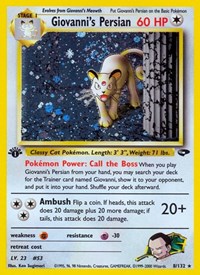 Giovanni's Persian 008/132 · 1st Edition