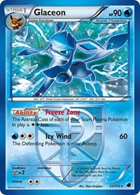 Glaceon (Team Plasma) 23/116 · Reverse Holo