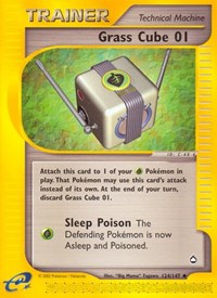 Grass Cube 01 124/127 Aquapolis Reverse Holo Pokémon card
