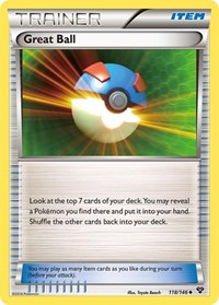 Great Ball 118/146 XY Base Set Reverse Holo Pokémon card
