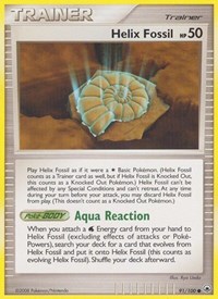 Helix Fossil 91/100 Majestic Dawn Pokémon card