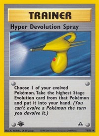 Hyper Devolution Spray 73/75 Neo Discovery 1st Edition Pokémon card