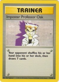 Imposter Professor Oak 073/102 Base Set Pokémon card
