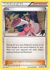 Iris 81/101 Plasma Blast Reverse Holo Pokémon card
