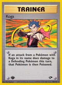 Koga 106/132 Gym Challenge 1st Edition Pokémon card