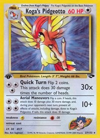 Koga's Pidgeotto 027/132 · 1st Edition