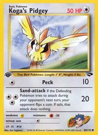 Koga's Pidgey 080/132 · 1st Edition