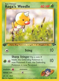 Koga's Weedle 082/132 · 1st Edition