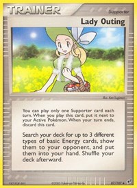 Lady Outing 87/107 EX Deoxys Reverse Holo Pokémon card