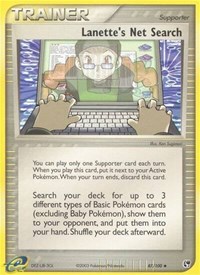 Lanette's Net Search 87/100 EX Sandstorm Reverse Holo Pokémon card