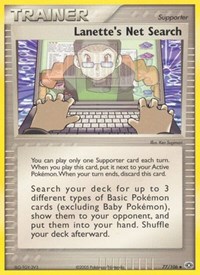 Lanette's Net Search 77/106 EX Emerald Reverse Holo Pokémon card