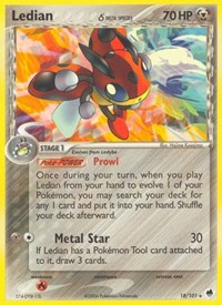 Ledian (Delta Species) 18/101 · Reverse Holo