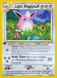 Light Wigglytuff 054/105 · 1st Edition