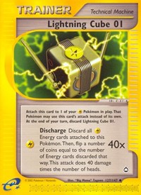 Lightning Cube 01 127/147 Aquapolis Reverse Holo Pokémon card