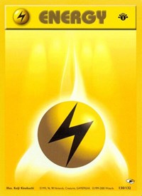 Lightning Energy 130/132 Gym Heroes 1st Edition Pokémon card