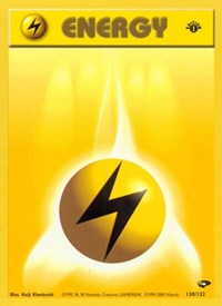 Lightning Energy 130/132 Gym Challenge Pokémon card
