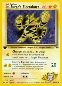 Lt. Surge's Electabuzz 027/132 · 1st Edition