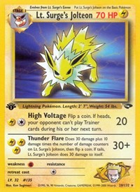 Lt. Surge's Jolteon 028/132 · 1st Edition