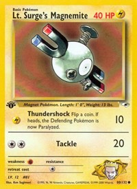 Lt. Surge's Magnemite 080/132 · 1st Edition